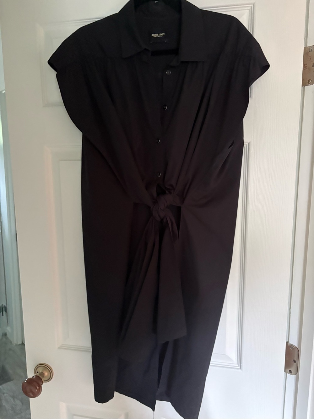 Rachel Comey Black Tie-Front Button-Down